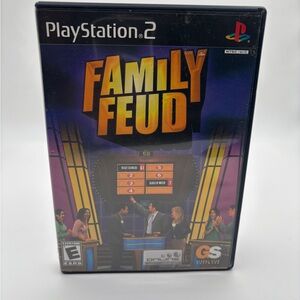 Sony PlayStation 2 Family Feud Game - Black and Purple Case
